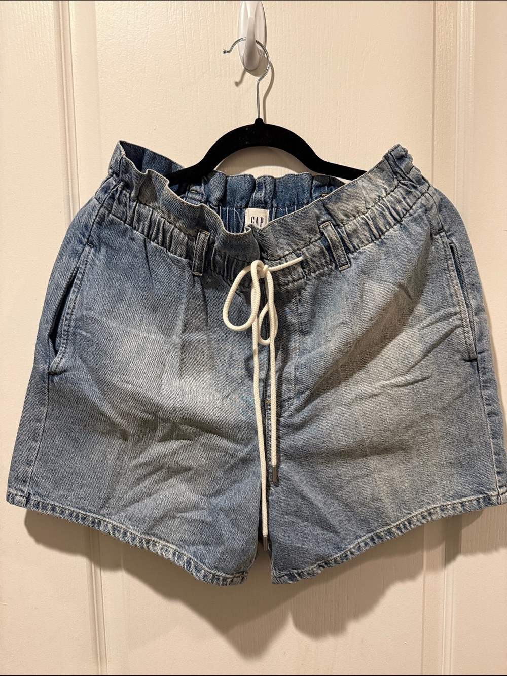 GAP Light Wash Denim Drawstring Shorts